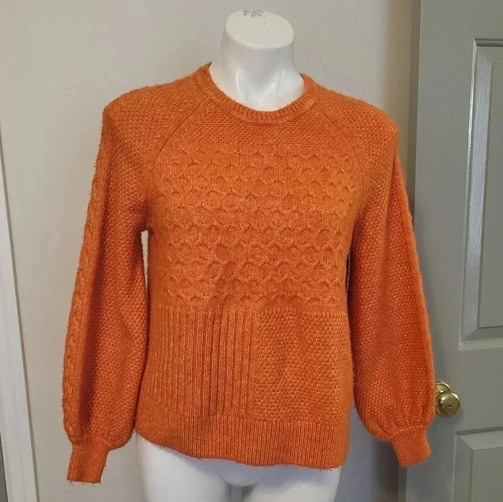 Cabi Harvest Pullover Mix Pattern Knit Boxy Fit Crewneck Sweater(S) - Picture 3 of 10